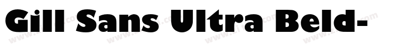 Gill Sans Ultra Beld字体转换